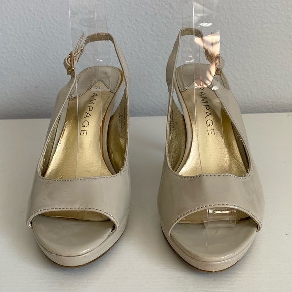 Rampage Slingback Heels Cream Womens Size 7 M - Picture 2 of 15